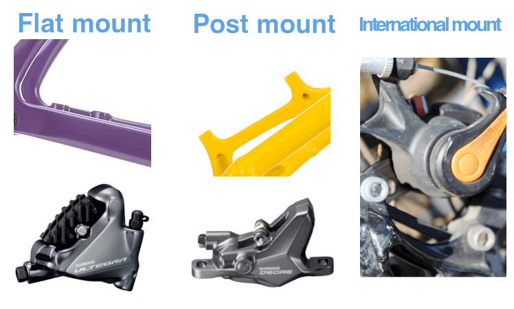 Different disc best sale brake mounts